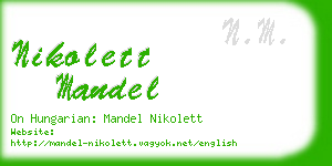 nikolett mandel business card